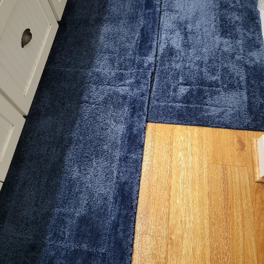 Navy blue non-slip bath mats - 2 size 24x36 and 1 size 24x43